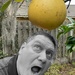 Monochrome Man VS Giant Grapefruit by rickaubin