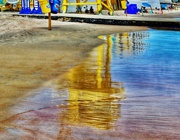 18th Mar 2024 - Reflections of the lifeguard station.