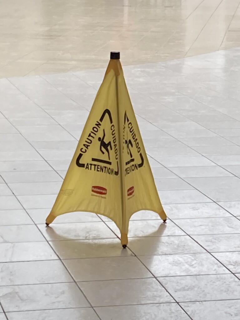 Yellow Caution Sign  by spanishliz