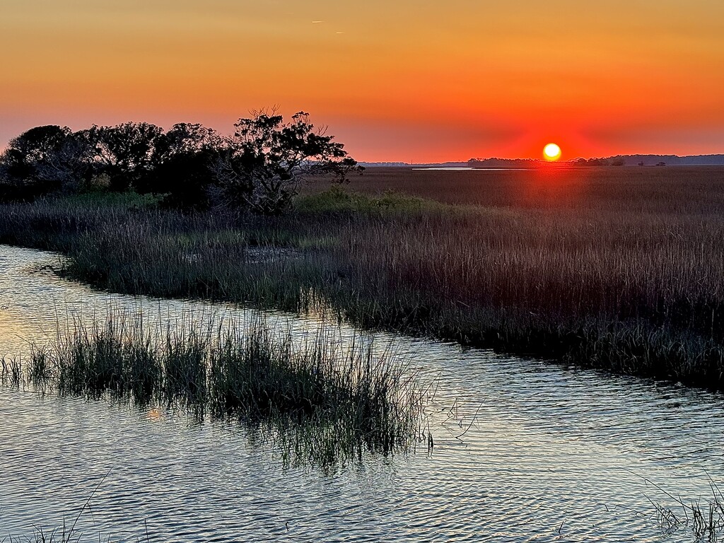 Marsh sunset, Folly Beach, SC by congaree