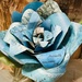 Blue paper flower