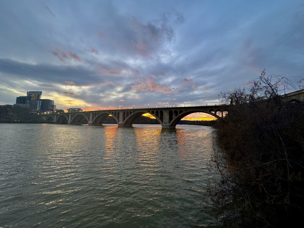 Key Bridge Sunset by jbritt