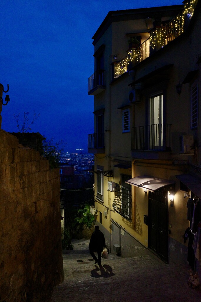 Night street in Napoli by vincent24