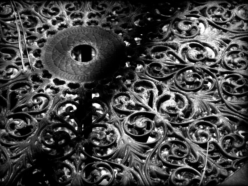 Wrought iron table... by marlboromaam