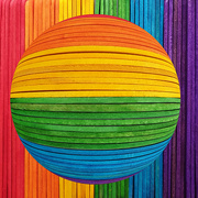 28th Mar 2024 - Rainbow Lolly Stick Orb