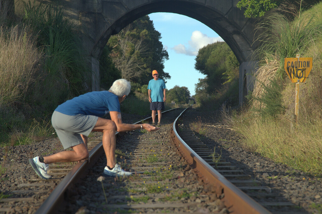 Playing on the railway line by dide