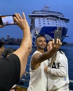 31st Mar 2024 - Selfies and cruise ship from my ferry in Sydney Harbour 