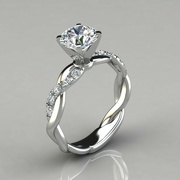 6th Apr 2024 - Twist Round Cut Moissanite Engagement Ring