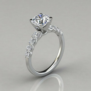 8th Apr 2024 - "Graduated Side Stone Moissanite Engagement Ring "