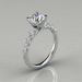"Graduated Side Stone Moissanite Engagement Ring " by forevermoissanite