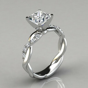 7th Apr 2024 - Fantastic Graduated Side Stone Moissanite Engagement Ring 