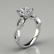 20th Jan 2024 - "Infinity Design Princess Cut Moissanite Engagement Ring "