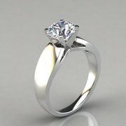 4th Jan 2024 - "Wide Band Cathedral Style Solitaire Moissanite Engagement Ring "
