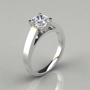 10th Jan 2024 - Cathedral Cushion Cut Solitaire Moissanite Engagement Ring