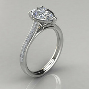 9th Feb 2024 - Two-Tone Collar Solitaire Pear Cut Moissanite Engagement Ring