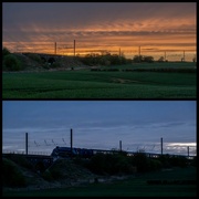 6th Apr 2024 - The Sky :) The train :(