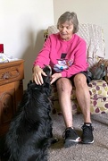 7th Apr 2024 - A comforting dog after knee surgery