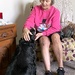 A comforting dog after knee surgery by tunia