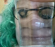 9th Apr 2024 - Day 100/366. Self portrait through a glass of water 😂