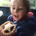 Eryn enjoying a mince pie