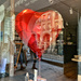  Big red balloon heart. 