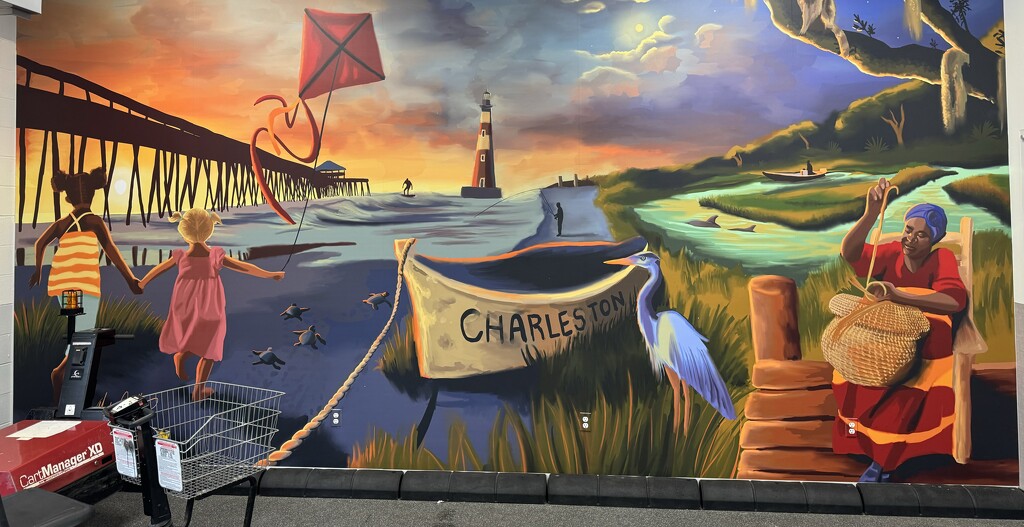 Mural inside the local Walmart  by congaree