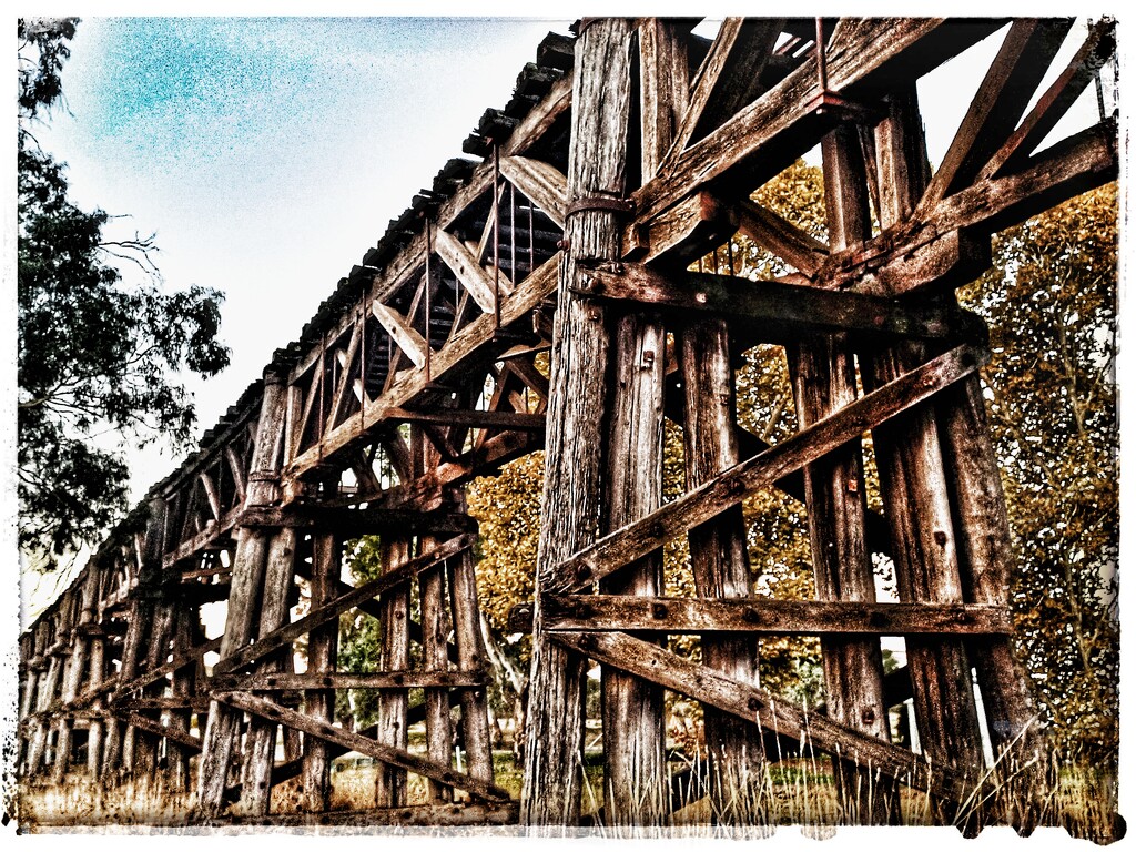 The Old Train Bridge, Gundagai by aq21