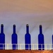 Seven Blue Bottles Hanging From The Ceiling ~ 