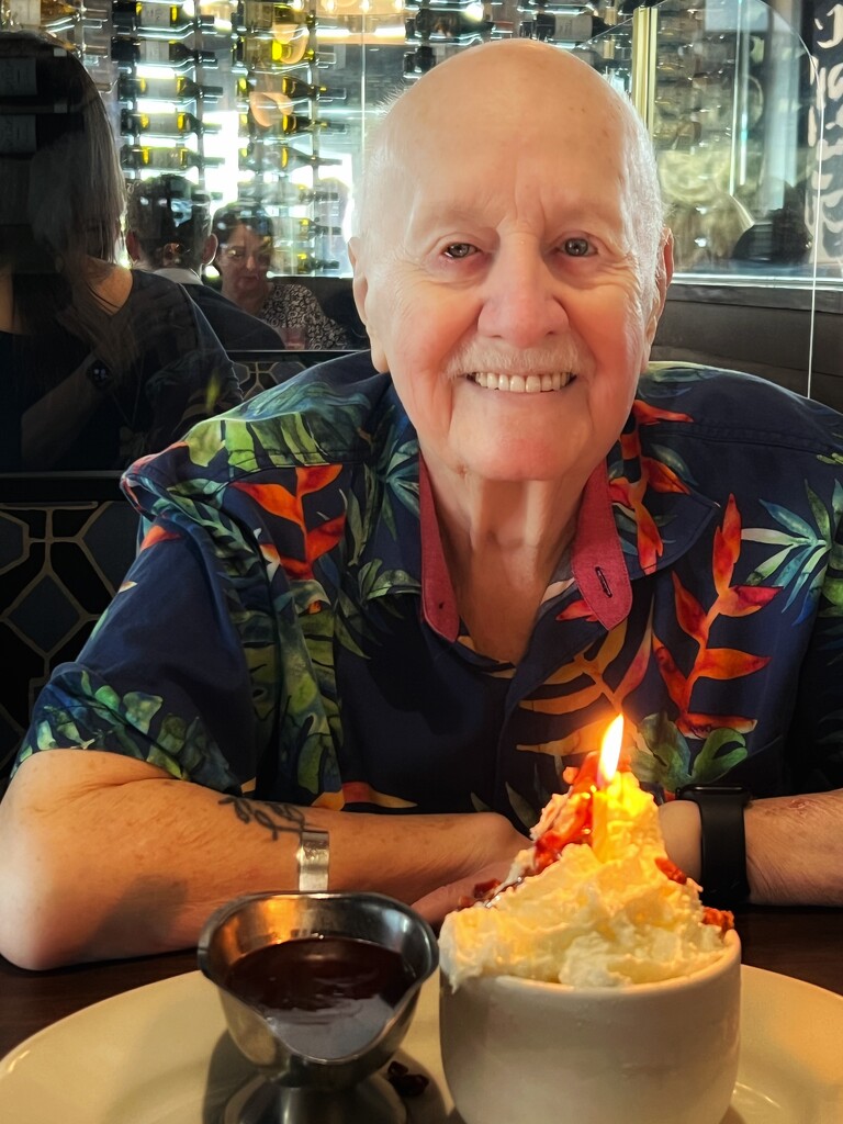 A hot fudge sundae “birthday cake” by louannwarren