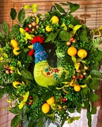29th Apr 2024 - Felipè thought he would make the front door wreath look better