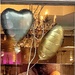 Silver heart balloon. 