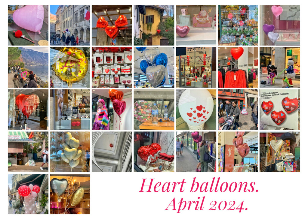 A month of heart balloons.  by cocobella