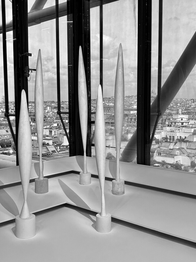 Paris from the Pompidou #2 - black & white by lizgooster