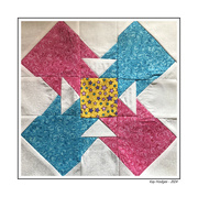 2nd May 2024 - Pink & Teal Quilt Block