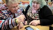 9th May 2024 - 130/366 - My mum teaching her mum how to use WhatsApp. You're never too old!