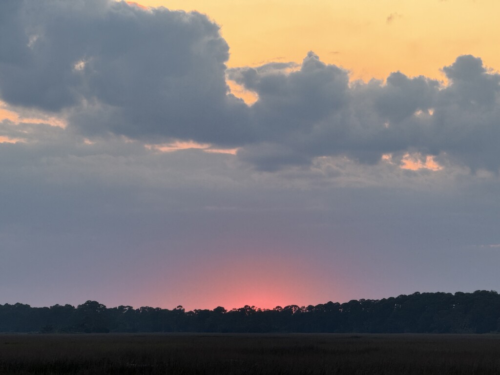 End of a beautiful marsh sunset by congaree