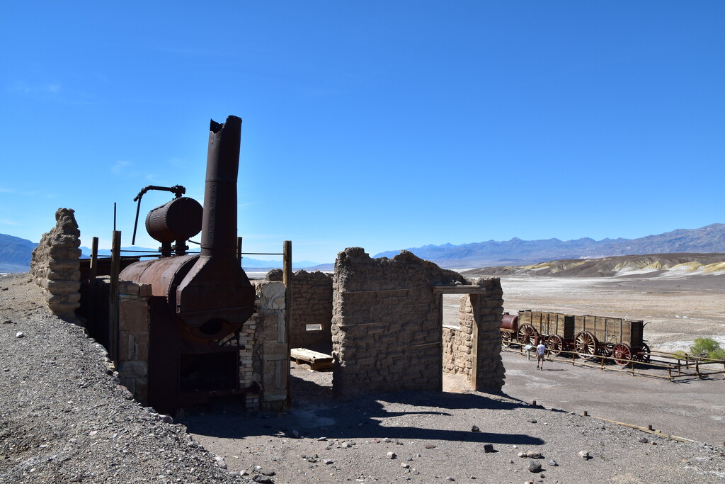 Borax mine and refinery in Death Valley, NP by bigdad