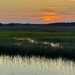Marsh sunset at high tide