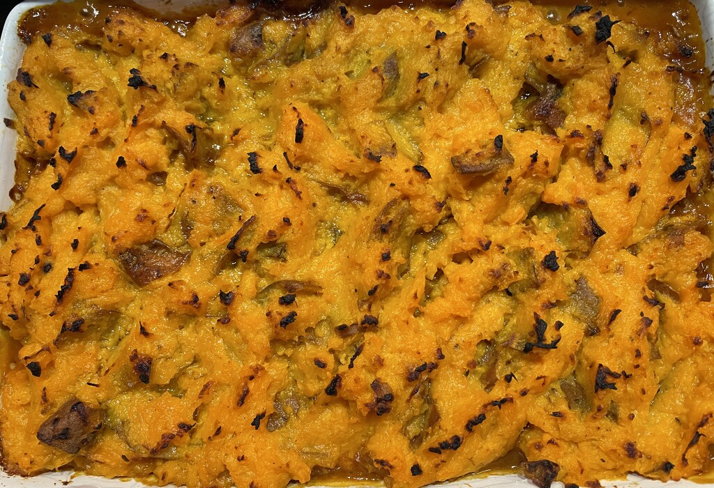 Sweet potato and aubergine Shepard’s Pie by sshoe