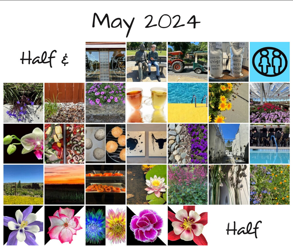 May 2024 Half & Half Calendar by shutterbug49