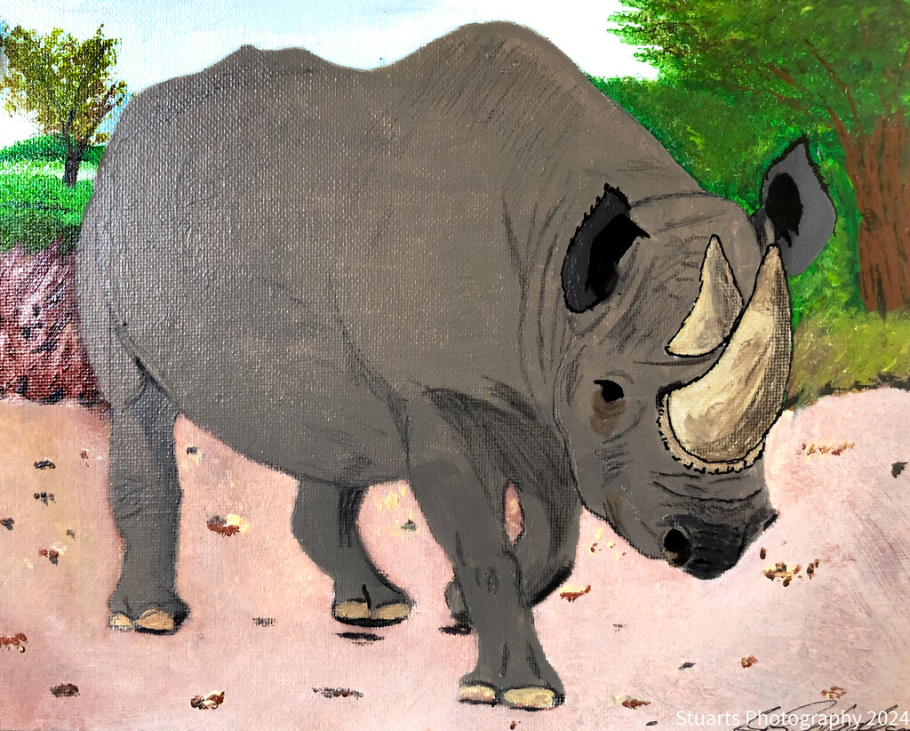 Rhino (painting) by stuart46