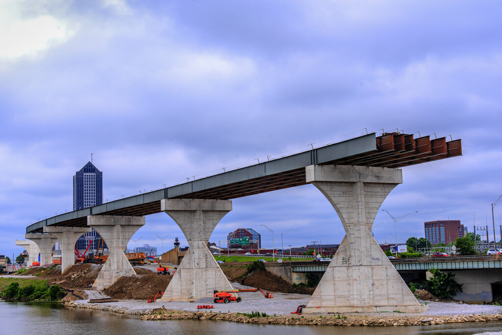 Columbus' bridge to nowhere (currently) by ggshearron