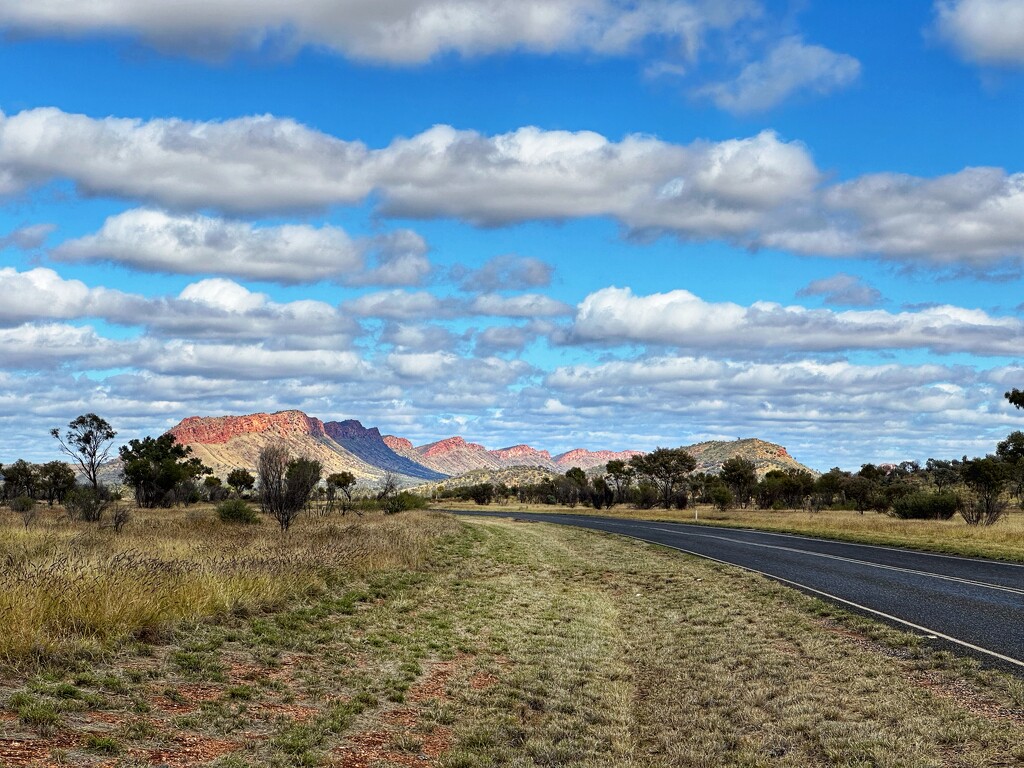 West MacDonnell Ranges from Larapinta Drive by pusspup