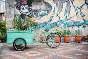 9th Jun 2024 - Green wall art and green tri-cart 