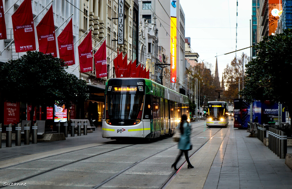 Morning trams Melbourne by ankers70