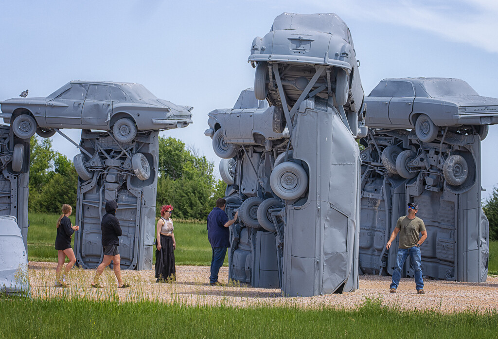 Carhenge tourists by aecasey