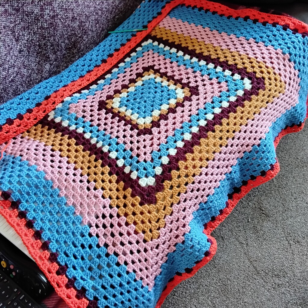 My crocheted Granny blanket.  by grace55