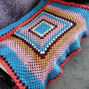 16th Jun 2024 - My crocheted Granny blanket. 