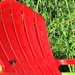 Red Chair with Dragonfly