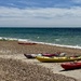 Kayaks on the beach